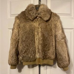 Kids Authentic Rabbit Fur Coat